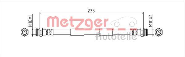 Metzger 4111806 - Bremžu šļūtene autodraugiem.lv