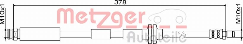 Metzger 4111800 - Bremžu šļūtene autodraugiem.lv