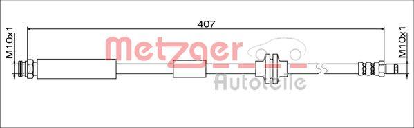 Metzger 4111801 - Bremžu šļūtene autodraugiem.lv