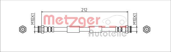 Metzger 4111807 - Bremžu šļūtene autodraugiem.lv