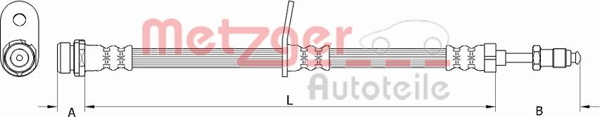 Metzger 4111360 - Bremžu šļūtene autodraugiem.lv