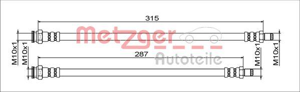 Metzger 4111791 - Bremžu šļūtene autodraugiem.lv