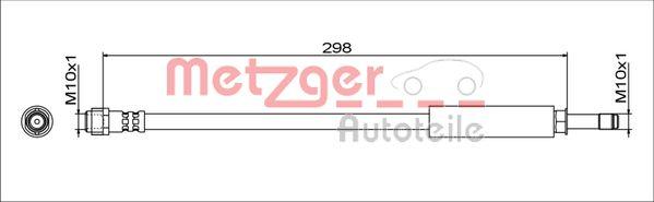 Metzger 4111786 - Bremžu šļūtene autodraugiem.lv