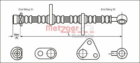 Metzger 4113279 - Bremžu šļūtene autodraugiem.lv