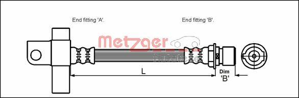 Metzger 4112508 - Bremžu šļūtene autodraugiem.lv