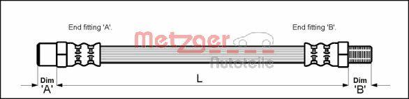 Metzger 4112301 - Bremžu šļūtene autodraugiem.lv