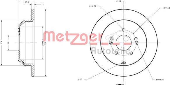 Metzger 6110460 - Bremžu diski autodraugiem.lv