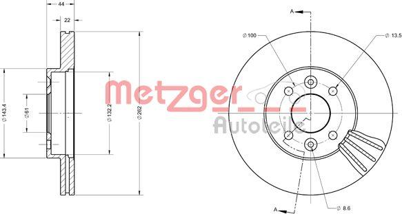 Metzger 6110406 - Bremžu diski autodraugiem.lv