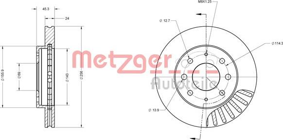 Metzger 6110546 - Bremžu diski autodraugiem.lv