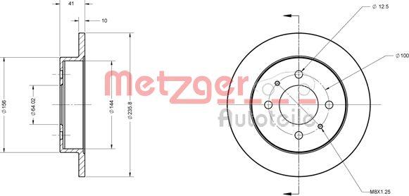 Metzger 6110509 - Bremžu diski autodraugiem.lv