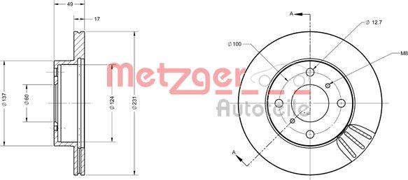 Metzger 6110500 - Bremžu diski autodraugiem.lv