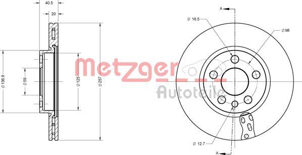 Metzger 6110528 - Bremžu diski autodraugiem.lv
