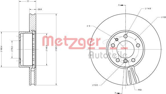 Metzger 6110522 - Bremžu diski autodraugiem.lv