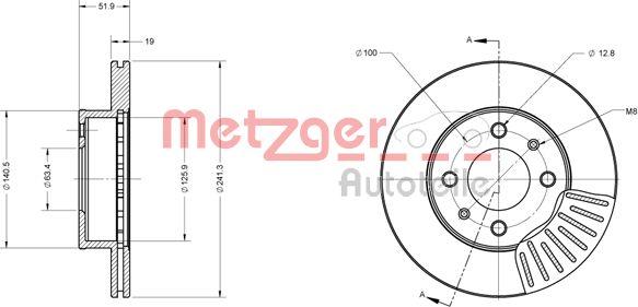 Metzger 6110618 - Bremžu diski autodraugiem.lv