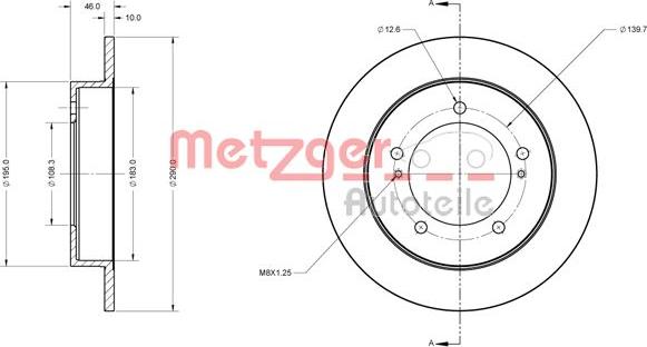 Metzger 6110685 - Bremžu diski autodraugiem.lv
