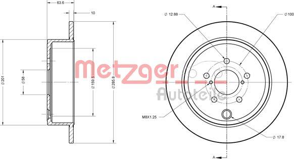 Metzger 6110099 - Bremžu diski autodraugiem.lv