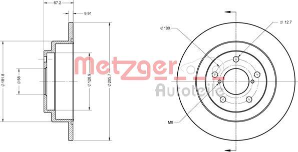 Metzger 6110110 - Bremžu diski autodraugiem.lv