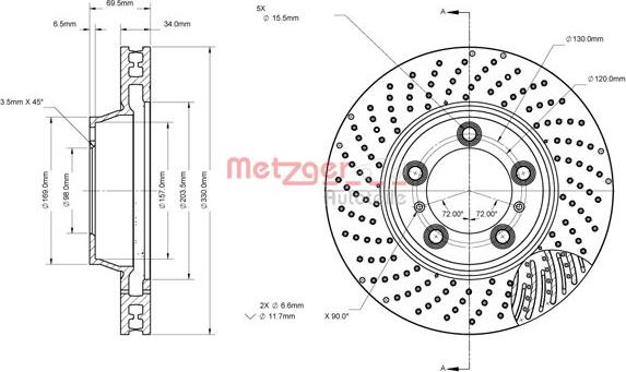 Metzger 6110881 - Bremžu diski autodraugiem.lv
