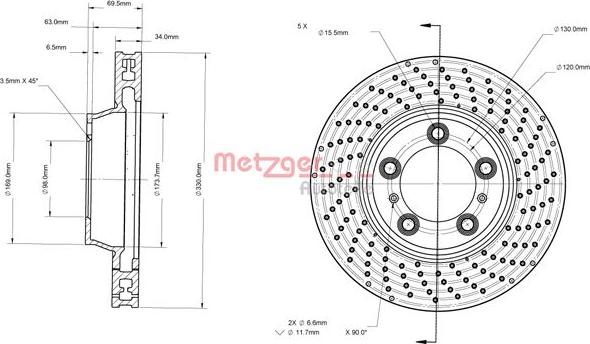 Metzger 6110882 - Bremžu diski autodraugiem.lv
