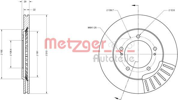 Metzger 6110347 - Bremžu diski autodraugiem.lv