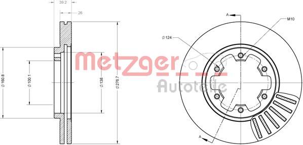 Metzger 6110357 - Bremžu diski autodraugiem.lv