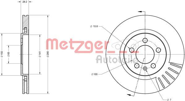 Metzger 6110385 - Bremžu diski autodraugiem.lv