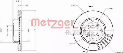 Metzger 6110332 - Bremžu diski autodraugiem.lv