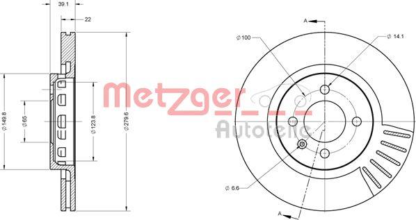 Metzger 6110337 - Bremžu diski autodraugiem.lv