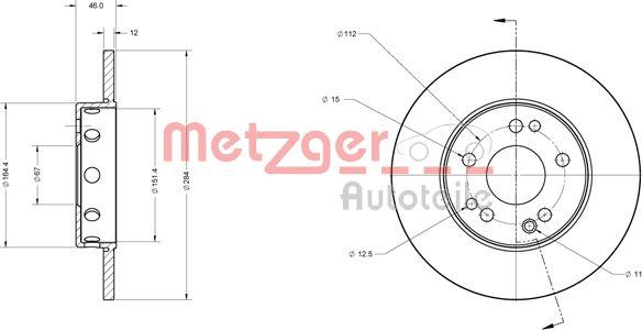 Metzger 6110325 - Bremžu diski autodraugiem.lv