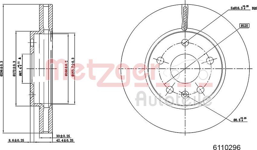 Metzger 6110296 - Bremžu diski autodraugiem.lv