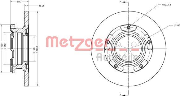 Metzger 6110205 - Bremžu diski autodraugiem.lv