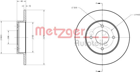 Metzger 6110220 - Bremžu diski autodraugiem.lv
