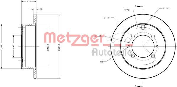 Metzger 6110221 - Bremžu diski autodraugiem.lv