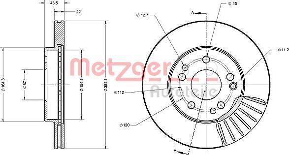 Metzger 6110223 - Bremžu diski autodraugiem.lv