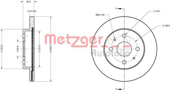 Metzger 6110277 - Bremžu diski autodraugiem.lv