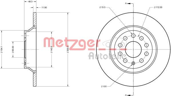 Metzger 6110747 - Bremžu diski autodraugiem.lv