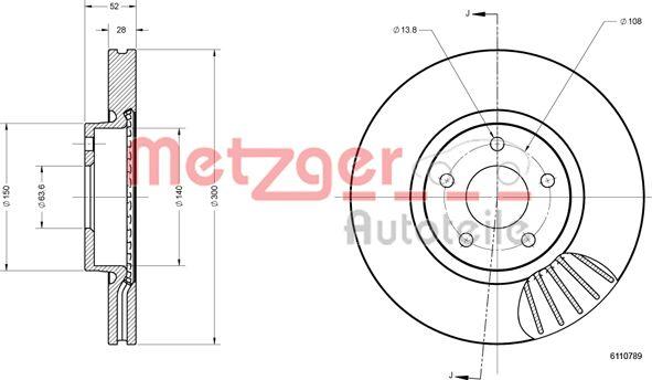 Metzger 6110789 - Bremžu diski autodraugiem.lv