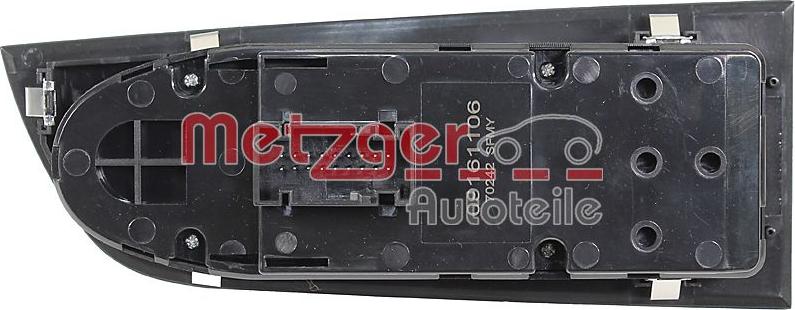 Metzger 09161106 - Slēdzis, Stikla pacēlājmehānisms autodraugiem.lv