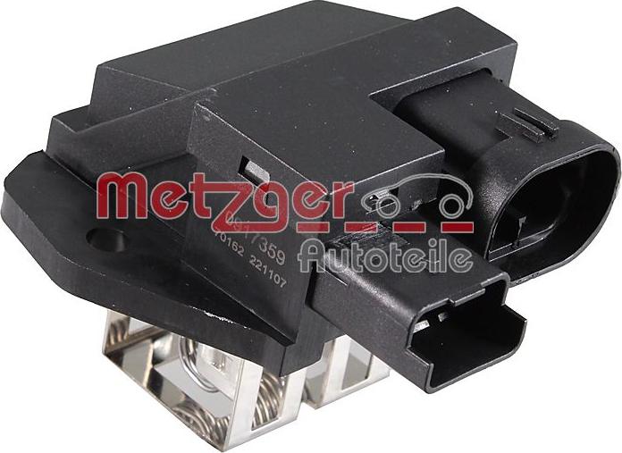 Metzger 0917359 - Papildus rezistors, Elektromotors-Radiatora ventilators autodraugiem.lv