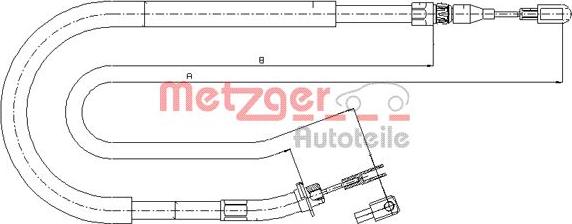 Metzger 10.9874 - Trose, Stāvbremžu sistēma autodraugiem.lv