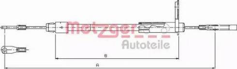 Metzger 10.9325 - Trose, Stāvbremžu sistēma autodraugiem.lv