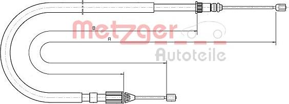 Metzger 10.6684 - Trose, Stāvbremžu sistēma autodraugiem.lv