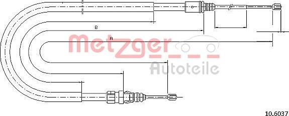 Metzger 10.6037 - Trose, Stāvbremžu sistēma autodraugiem.lv