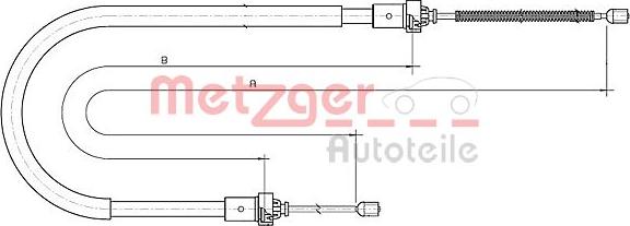 Metzger 10.6893 - Trose, Stāvbremžu sistēma autodraugiem.lv