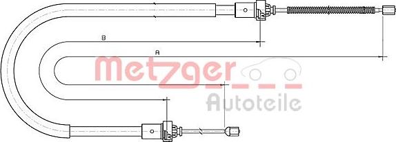 Metzger 10.6892 - Trose, Stāvbremžu sistēma autodraugiem.lv