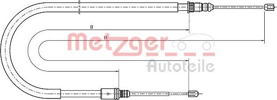 Metzger 10.6791 - Trose, Stāvbremžu sistēma autodraugiem.lv