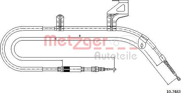 Metzger 10.7483 - Trose, Stāvbremžu sistēma autodraugiem.lv