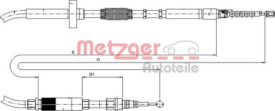 Metzger 10.7531 - Trose, Stāvbremžu sistēma autodraugiem.lv