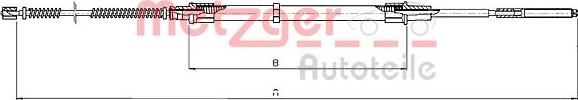 Metzger 10.7131 - Trose, Stāvbremžu sistēma autodraugiem.lv