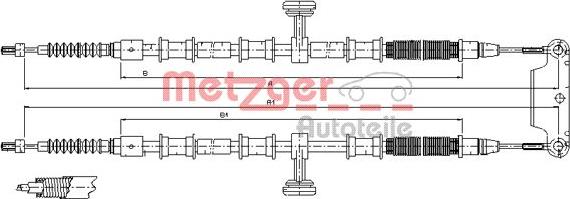 Metzger 11.5945 - Trose, Stāvbremžu sistēma autodraugiem.lv